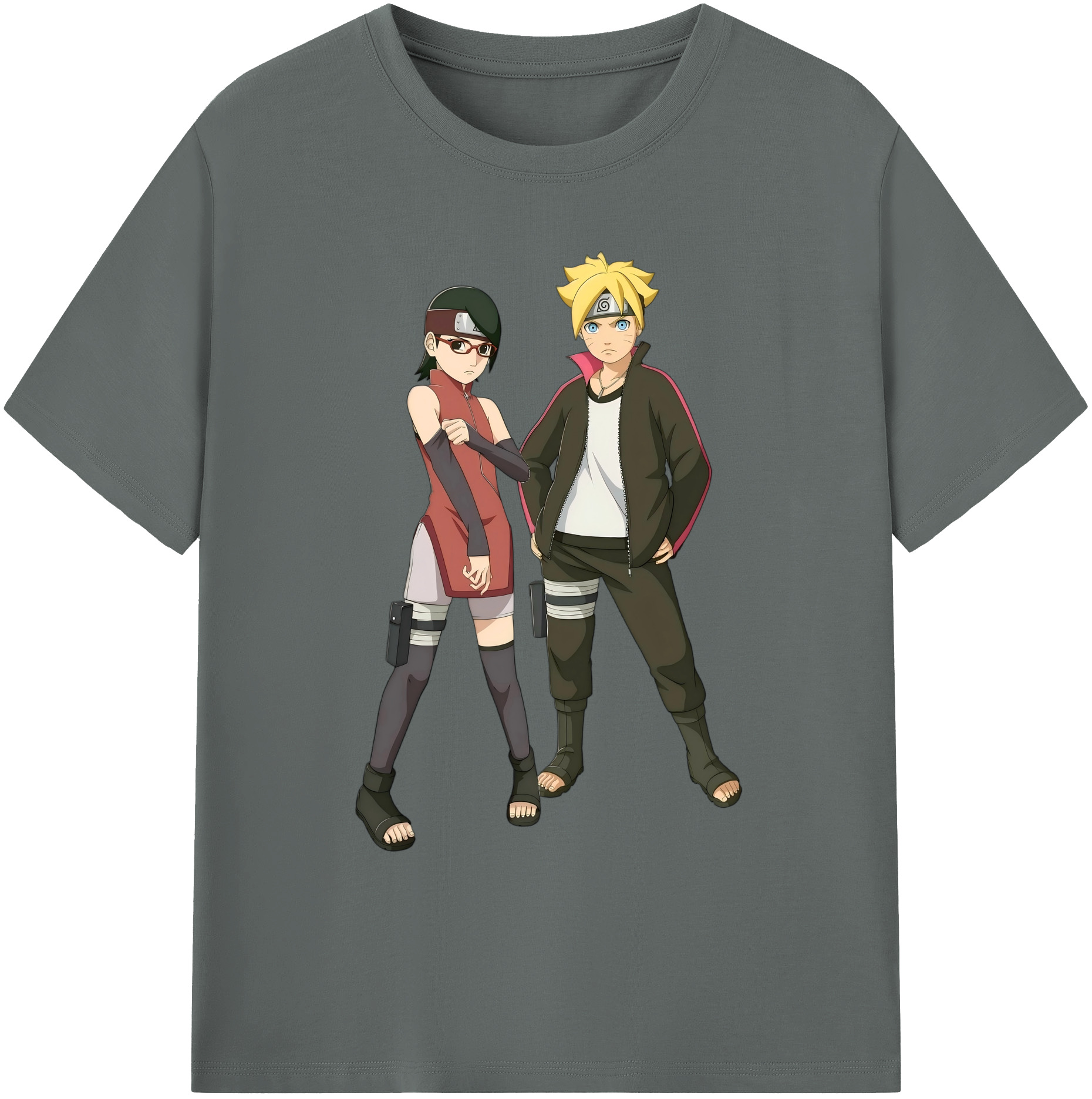 （画像用） NARUTO -ナルト- うずまき ボルト Uzumaki Boruto 綿100％ メンズ半袖Tシャツ｜肌触りやわらか＆通気性